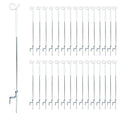 ARIFARO 30Pack 41" Step in Fence Post White, Electric Pig Tail Step-in Fence Posts Heavy Duty Metal for Temporary Fencing, Garden Fencing, Grazing & Livestock Control - color: White