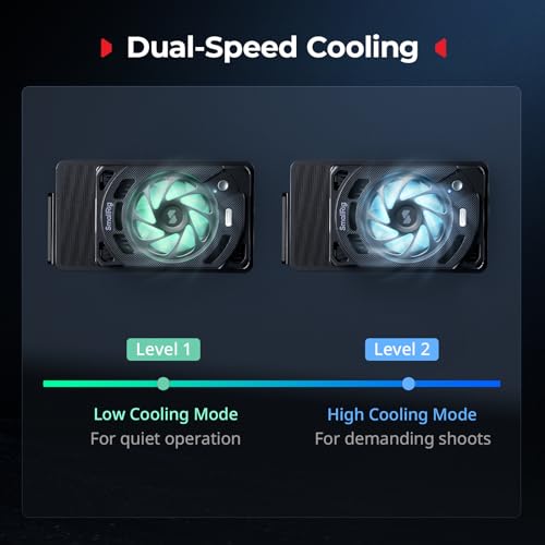 SMALLRIG Cooling Fan for Nikon ZR, Camera External Cooling System with Dual-Speed Modes, Snap-On Design, TEC Cooling Module, Compatible with SmallRig V-Mount Battery Plate - 5874 - style: for Nikon ZR