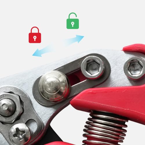 AGRICUT 7" Pruning Shears Heavy Duty Professional, Made of Japanese SK5 Steel Blades, 1 Cut Capacity, Bypass Hand Pruners Garden Clippers for Tree Flower Branch Trimming, S20P - style: Nylon Handle, High Carbon Steel PRO