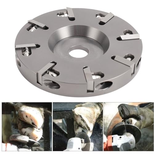 Livestock Hoof Trimming Disc, Plate Hoof Trimming Discs Hoof Grinding Discs Claws Hoof Care Tool with 8 Teeth Steel, 3.9x3.9x0.6in Hoof Nipper Knife Tool for Livestock Sheep Cattle