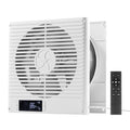 VEVOR Room to Room Fan, Two-Way Airflow Through-the-Wall Fan 8" with Remote, Temperature Control, 305 CFM 10-Speed Ventilation Quiet Vent for Bathroom, Laundry Room and Indoor - size: Dia. 8 inch, 305 CFM
