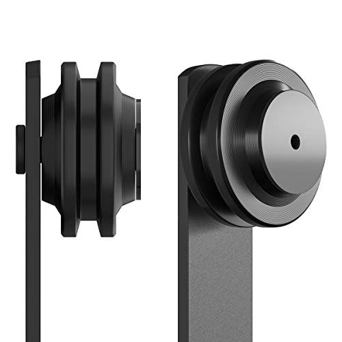 SMARTSTANDARD Sliding Barn Door Hardware Hangers 2pcs (Black) (I Shape Hangers) - style: I