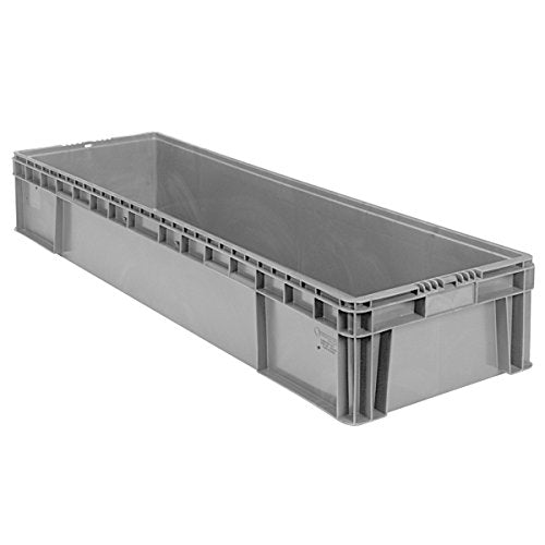 Buckhorn SW4815080201000 Plastic Straight Wall Storage Container Tote, (48-Inch x 15-Inch x 7-1/2-Inch), Light Gray - size: 48" x 15" x 7.5"