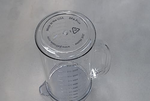 1 Quart Plastic Measuring Pitcher with Simple Lid, BPA Free, Shatterproof Beverage Jug for Iced Tea, Lemonade, Juices, Milk – Leak-Proof, Dishwasher Safe, Fridge Friendly | Blue - color: Blue, 1qt Pitcher w/ Lid