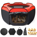 Brooder Box for Chicks, Portable Chicken Brooder Kit with Pad, Storage Bag & Pegs, Pop-Up Chick Starter Pen for Indoor Outdoor Use, Fits Up to 15 Baby Chicks or Ducklings