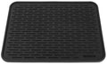 HOTPOP XXL 24"x18" Large Black Dish Silicone Drying Mat and Trivet - Dishwasher Safe, Heat Resistant, Eco-conscious - Rubber Dish Drying Mat, Silicone Dish Mat for Kitchen Counter (24x18 Inches) - style: (24"x18"), Black