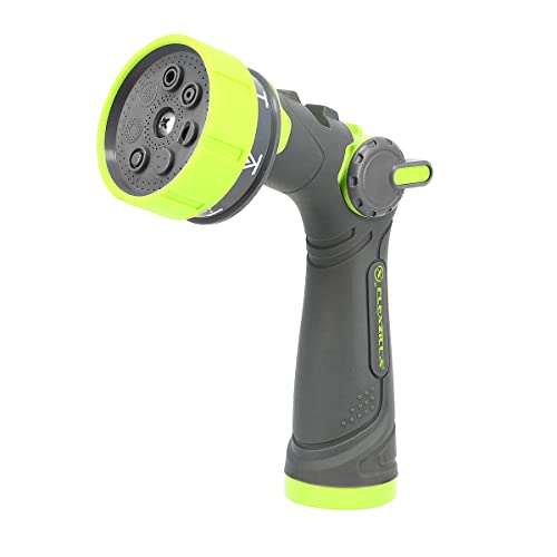 Flexzilla 7-Pattern Adjustable Flow Garden Hose Nozzle Sprayer with Easy to Use Thumb Control, Lightweight & Durable - color: Chartreuse, style: 7-Pattern Pressure Control