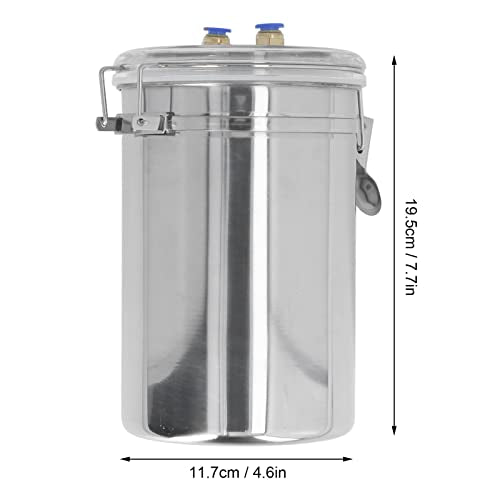 Manual Milking Machine 2000ml Effort Saving Control Stainless Steel Bottle Portable Milking Kit with Hand-Pulling Device for Milk Plant Farm Handhabungsbedarf Manual Sheep Milk Handling Supplies