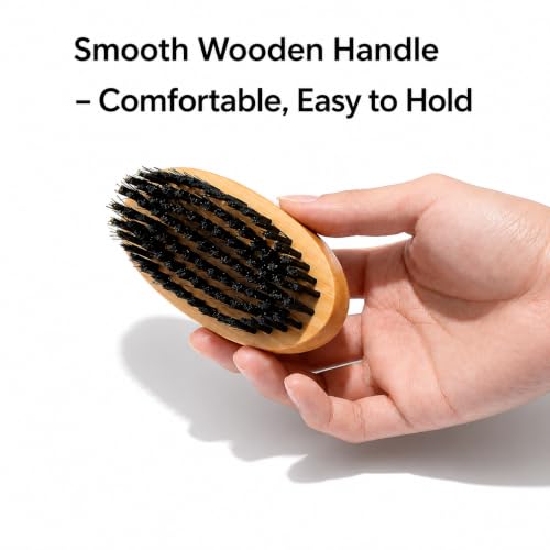 Goat Grooming Brushes, Soft Bristle and Firm Nylon Set, 2 Pack | Wooden Body Brushes, For Goats, Sheep, Calves, Horses, Dogs And Pigs, Face, Leg And Coat Grooming