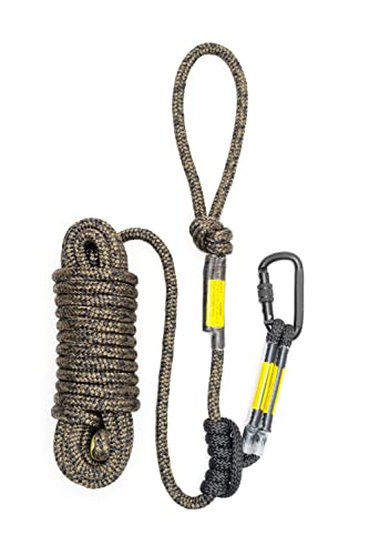 Treestand Safety Rope, Linemans Rope for Hunting, Tree Tether Line | Tree Stand Safety Line, Lifelines for Tree Stands, Hunting Safety Rope, Treestand Safe System for Tree Climbing (30 feet)