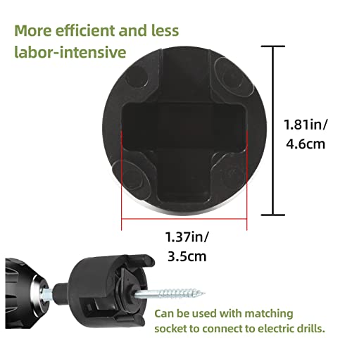 Upgraded Electric Fence Poly Wire 656 Feet 200 Meters and 100 Pcs Black Electric Fence Insulator Screw-in Insulator Fence Ring Wood Post with 1 Pcs Insulator Socket Tool - size: 656 Feet Wire/100 Insulator