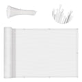 SUNNY GUARD 2.5' x 6' Balcony Privacy Screen, HDPE Patio Railing Cover Fence - color: White, size: 0 2.5' x 0 6'