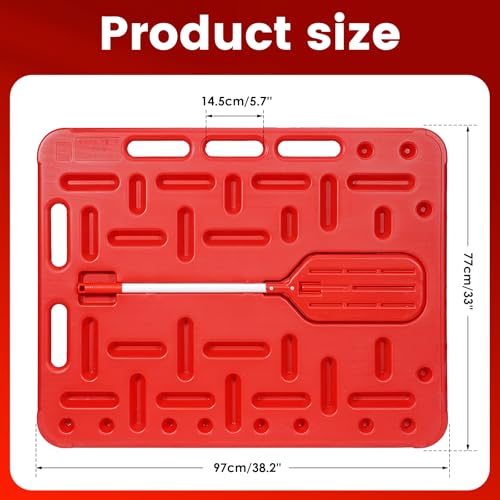 Livestock Sorting Panel with Paddle, Pig Board, Lightweight&Sturdy | Durable Animal Guide Board and Sorting Panel for Hogs, Cattle, Sheep and Goats, Farm & Show Use, Easy to Carry, 38x30x1.3"