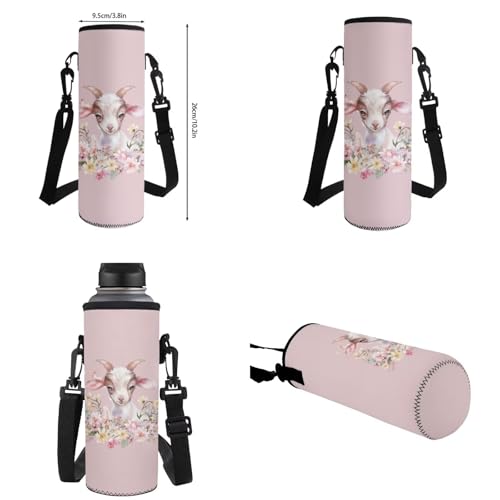 Upetstory Goat Backpack Backpack for Girls Kids Teen School Bag Set with Insulated Lunch Bag Pencil Case Water Bottle Sleeve Book Cover Schoolbag Book Bags Travel Hiking Camping Daypack Rucksack - color: Goat