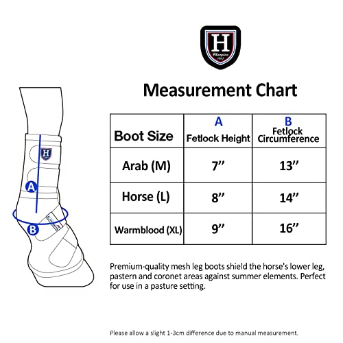 Harrison Howard Horse Leg Guard Stomp Reduction Hook and Loop Closures Rubbing Prevention - color: Classic Black, size: Arab Medium (Pack of 4)