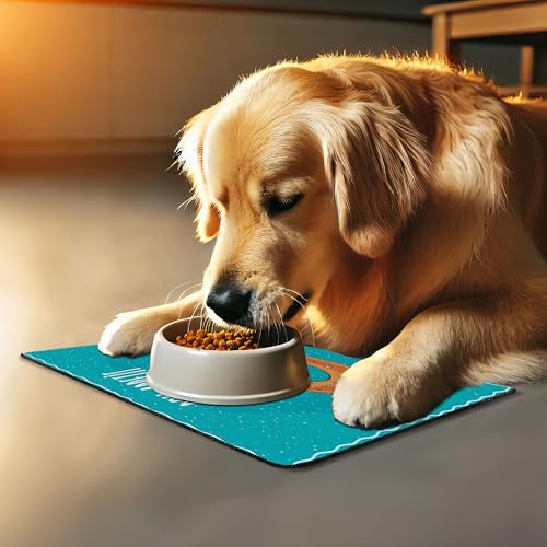 Lunarable Bon Appetit Pet Mat for Food and Water, Pretzel Design Bon Appetit Lettering Hand Drawn Cartoon Food Words, Non-Slip Rubber Mat for Dogs and Cats, 18" X 12", White Brown - color: White Brown