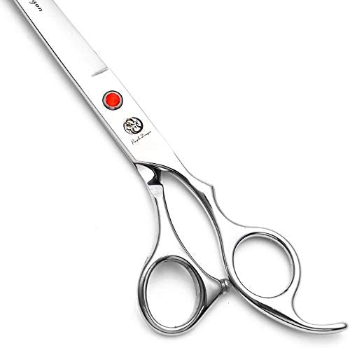 Purple Dragon 8 inch Sharp Edge Hair Cutting Shears with Bag | Includes Bag, 440C stainless steel, Pet/Puppy/Cat Grooming Scissors, Perfect for Barber or Dog Groomer - size: 8 inch