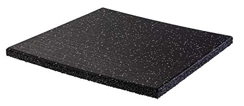 Genaflex Pro Heavy Duty Thick Rubber Gym Floor Tiles High Density Shock Absorbent Laminated Deadlift Mats - 1" Thick X 20" W X 20" L - 2.7 Sq. Ft. (Tan/Black, 1 Tile - 2.7 Sq. Ft.) - color: Tan/Black