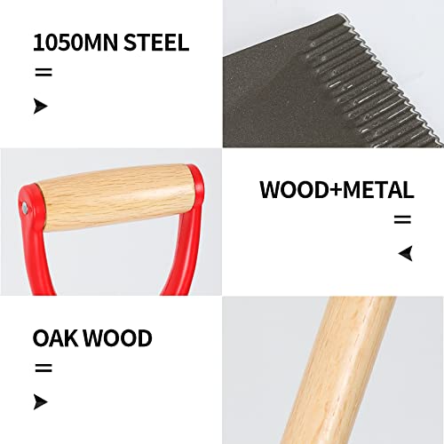 Flat Spade Garden Shovel Edging Shovels for for Gardening and Edging | Heavy-duty Steel Shovel Head,Sturdy Wooden Handle,Comfortable Wide Footplate,For Digging,For Gardening,For Planting - style: Garden