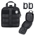 LIVANS 1000D First Aid Bag Empty, Medical Ifak Pouch for Emergency & EMT | Molle Compatible, Rip-Away & Quick-Release Design, Versatile for Tactical, Camping, Hiking and Travel - color: Black(7.1"l X 3.5"w X 8"h)