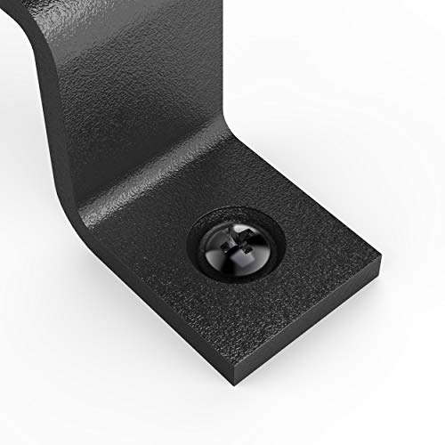 8 Inch Straight Bar Barn Door Handle - Black Cast Iron Pull for Sliding Doors, Gates, Sheds, Fences, Closets - Indoor Outdoor Farmhouse Hardware - size: 8 Inch, style: Straight Bar