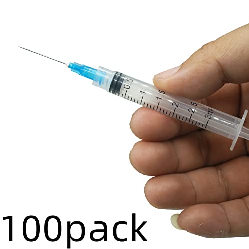 15 Pack 3ml 23Ga Plastic Syringe with Measurement for Scientific Labs and Industrial Dispensing, Disposable Individually Wrapped (15, 3ml-23Ga) - size: 3ml-23Ga