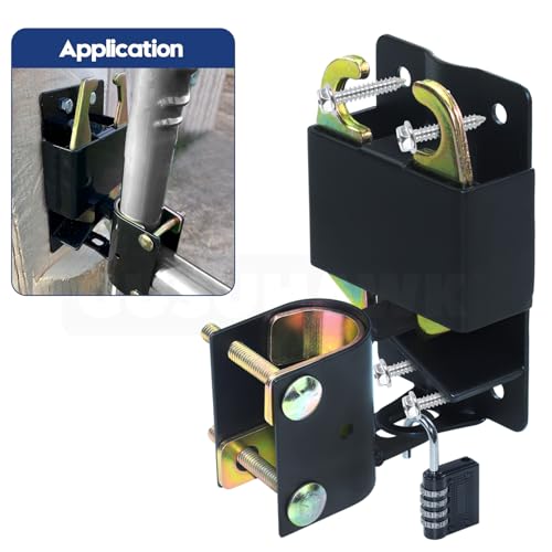 Mini Farm Gate Latch for Metal Gates with 1-1/4" to 1-1/2" Tubes | 3"x5" Two Way Lockable Gate Latch with Combination Lock, Used as Livestock Horse Cattle Gate Latch for Metal Tube Gates - color: 1x S16100700(Small Size Version 3"x 5")