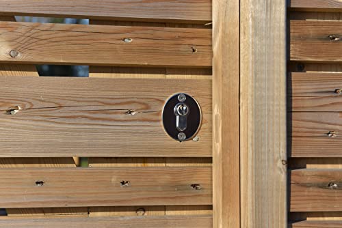 GateMate Long Throw Gate Lock, Euro Profile Gate Lock for Sheds, Gates & Garage Doors, Keyed Outside & Inside Thumb Turn, 316 Stainless Steel, for Wooden Gates & Doors Up to 2¾”, 5 Keys