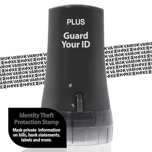 Guard Your ID Identity Theft Protection Roller Stamp for Mail & Documents - color: Black, size: Standard