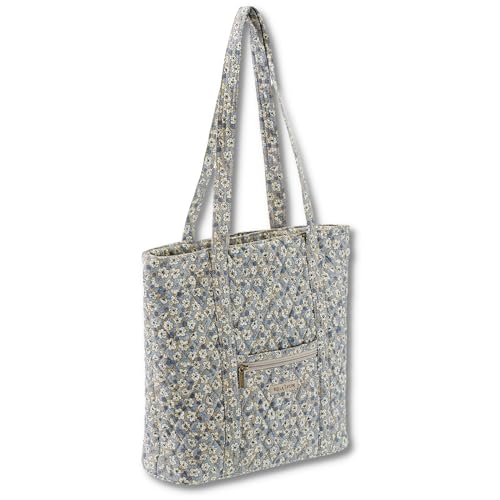 Bella Taylor Large Tote, Quilted Shoulder Bag for Women | Lightweight, 6-pocket large quilted purse, machine washable, zippered top, ultimate organization, durable construction - color: Khaki Floral