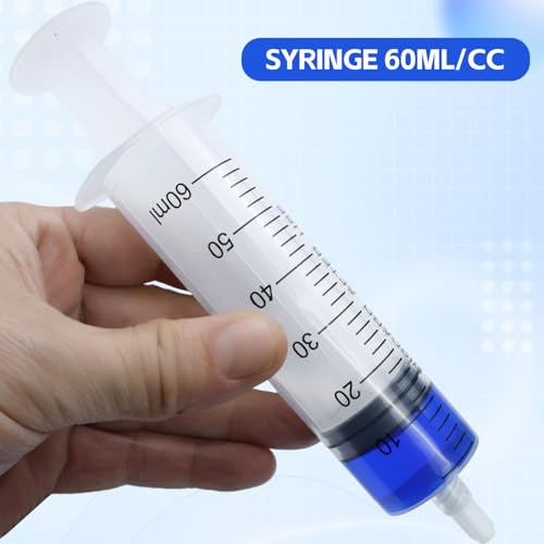 60ml Syringes Without Needles, 60cc Luer Lock Syringe - Disposable Individually Wrapped(30 Pack) - size: 60ml