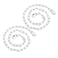 PATIKIL Gate Chain Lock, (39.4Inch, Silver) (2 Pcs)304 Stainless Steel Hanging Chain Lock for Stall Barn/Cabinet/Fence/Hammock/Pet Cages - size: 39.4Inch