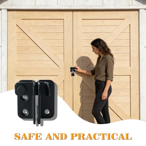Alise Flip Latch Gate Latch Barn Door Lock Shed Door Latch,Black | Stainless Steel Door Lock Latches for Wooden Fence Shed Barn Chicken Dog Cage Window Cabinet Backyard Garage - color: Matte Black, size: Small Size