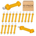 15 Pack Electric Fence Rubber Gate Handles - Heavy Duty Insulated Plastic Handles with Steel Hook, Electric Fence Rubber Gate - Yellow - color: Yellow 15-Pack
