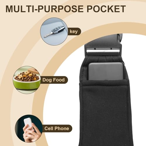 Dog Sling Carrier for Small Dogs and Cats Up to 16.5 Lbs, Adjustable Buckle with Pocket Pet Sling Carrier Safety Harness, (Black, 1 Pcs) Intended for Outdoor/Camp/Travel - color: Black
