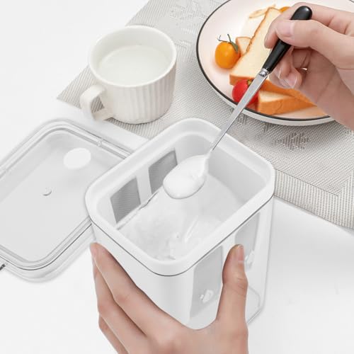 Yogurt Strainer 1100ML (1.16 Quarts/0.29GAL),Yogurts-Filter Milk Strainer with Fine Mesh Bag,Lid And Scale Mark, for Making Thick Greek-Yogurts,Soybean Milk,Berries,Soup,Fruit Juice