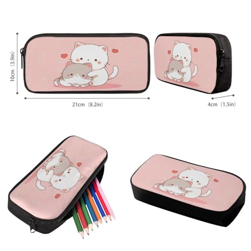 Upetstory Kawaii Cat Backpack for Girls 4-6 6-8 8-10 12-16 Kids School Bag with Lunch Box Pencil Case Middle School Bookbag Elementary Kindergarten Preschool Book Cover Water Bottle Sleeve - color: Cat