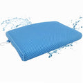REEZEIVI Shower Seat Cushion,Silicone Non-Slip Base for Elderly & Disabled | Raised 4D mesh shower pad, soft breathable, washable quick dry, silicone non-slip bottom - size: Blue