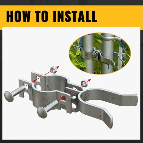 VIVIDA 1-3/8" x 1-7/8" Chain Link Gate Latch, Fence Gate Fork Latch, 1 PCS | Galvanized Fence Gate Lock, Chain Link Fence Parts, Bolts & Nuts Included - size: 1-3/8" x 1-7/8" (1 PCS)
