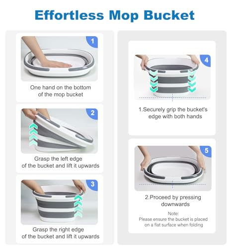 Lesipee Collapsible Bucket 16L with Handles, Foldable Silicone Mop Bucket Space Saving Tub for Laundry, Camping, Beach & Pool Party Ice Bucket, Portable Wash Basin for Home, Car & Outdoor, 4.2 Gallon - style: 16L Bucket