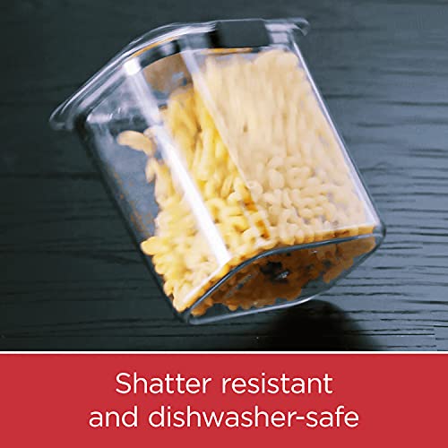 Rubbermaid Brilliance Plastic Food Storage Pantry Baking Set, 3 Containers with Lids (6 Pieces Total), BPA-Free, Clear - size: Assorted Sizes (6-Piece)