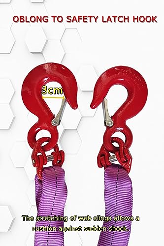 Two Leg Bridle Web Sling 6.5ft 4410lb Web Slings Belt Type with hook2.0 m 2000 kg Lightweight and Flexible Capacity Steel Sling[2leg 2.0 t] - size: 2leg-2t
