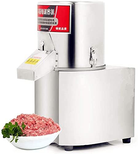 110V 600W Commercial Food Processor Machine,110volt 120kg/h, Granular Type | High Power Electric Vegetable Meat Chopper Grinder Stainless Steel Adjustable Thickness Food Slicer