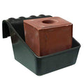 Little Giant SBPU Universal Block Holder and Feeder; Grain/Supplement Feeder for Cattle, Horses, Goats, Sheep, Alpacas & Llamas; Polypropylene Plastic, Holds 50-Lb or 6.5 Quarts, 12.63"x14.25"x9.69" - size: 12.63'' L x 14.25'' W x 9.69'' H