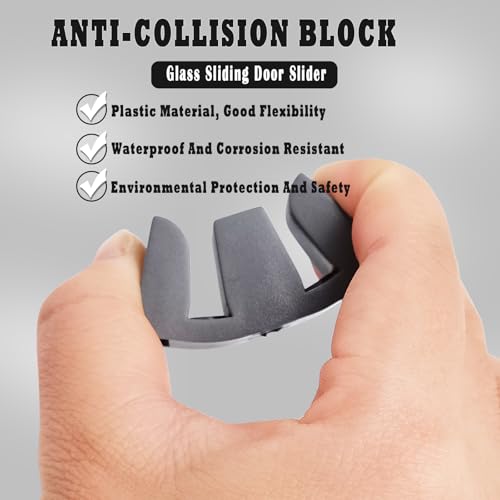49mm Bathroom Sliding Door Glass Collision-Proof Block Side Guide Rail for Shower Door Bathroom Sliding Door Bumper Shower Room Accessories(4pcs,Grey) - size: Grey 49mm