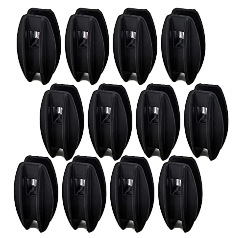 Black Corner Post Electric Fence Insulator, 12 Pcs | For Poly Wire