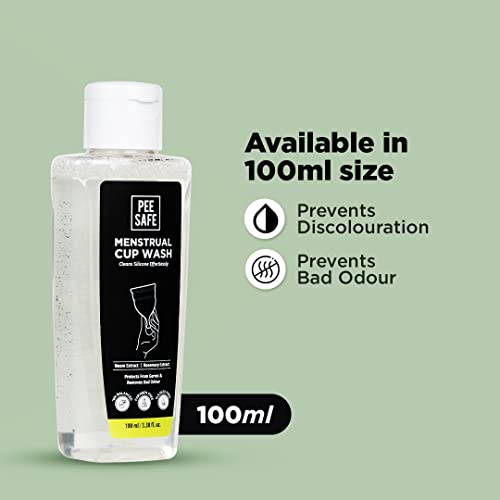 Pee Safe Menstrual Cup Wash, Orange Fragrance, 100ml | Maintains Cup Hygiene, Wash Period Cup in Hygienic Way