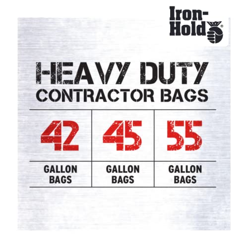 Contractor Trash Bags - 45 Gallon, 18 Bags, Wing Tie Closure, 3 MIL Thick, Gusseted Bottom, Black - Heavy Duty Industrial Strength Garbage Bags - size: 1 Count (Pack of 18)