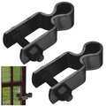 Dansydaisy 2 Pcs 1" x 1" Square Post Female Hinges 5/8'' Pintle Square Chain Link Fence Gate Post Galvanized Steel Hinge with Bolts and Nuts for Repairing and Replacing Fence Gate(Black) - color: Black, size: 1" X 1"