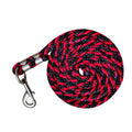 Horse Poly Lead Rope with Heavy Duty Bolt Snap, Braided Rope for Horse and Livestock (Red/Black) - color: Red/Black